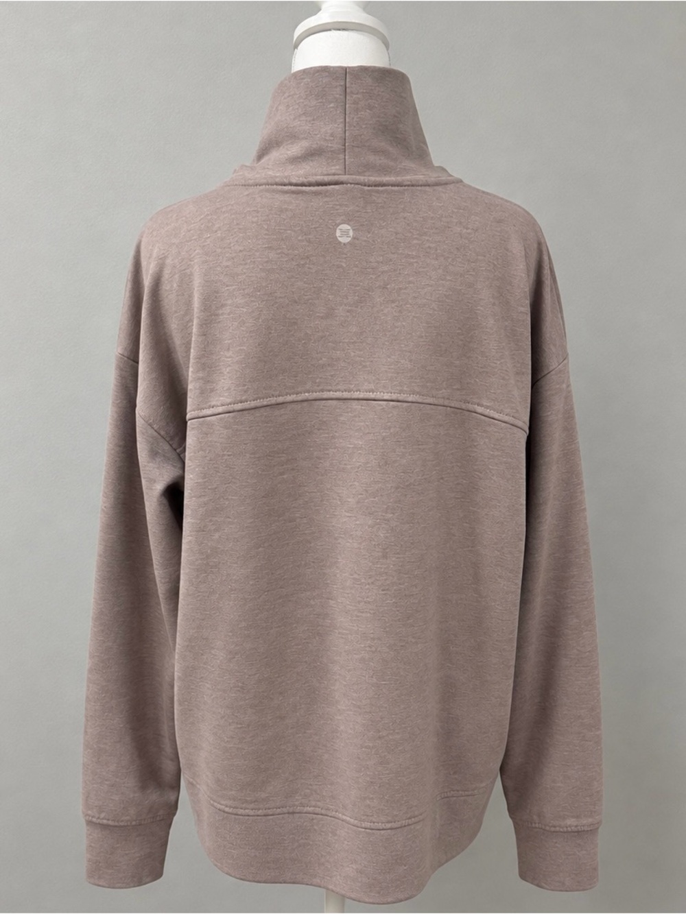 RBX Women’s Small Cowl Neck Pullover Sweatshirt Mauve Taupe Activewear Tunic - Picture 2 of 9